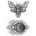 Hook Up Tattoo Buggin grayscale moth and beetle