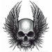 Hook Up Tattoos Winged Skull 2