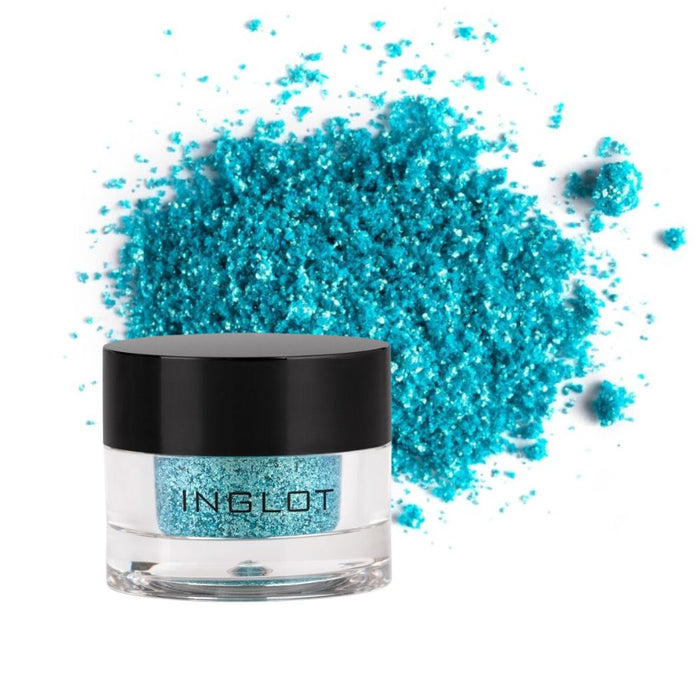 Inglot AMC Pure Pigment Eyeshadow jar 114 with loose product behind