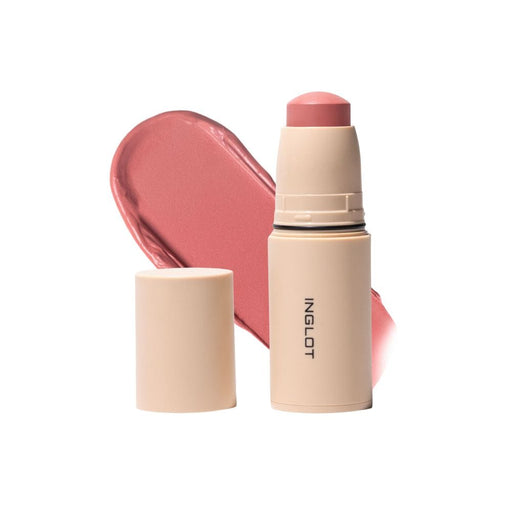 Inglot Cream Stick Blush Delicate Coral 210 with swatch