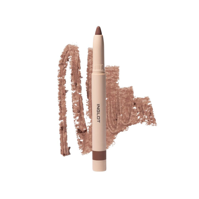 Inglot Velvet Define Lip Pencil Creamy Cappuccino with swatch