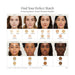 Jane Iredale Amazing Base Loose Mineral Powder Amber with swatch shade matching chart