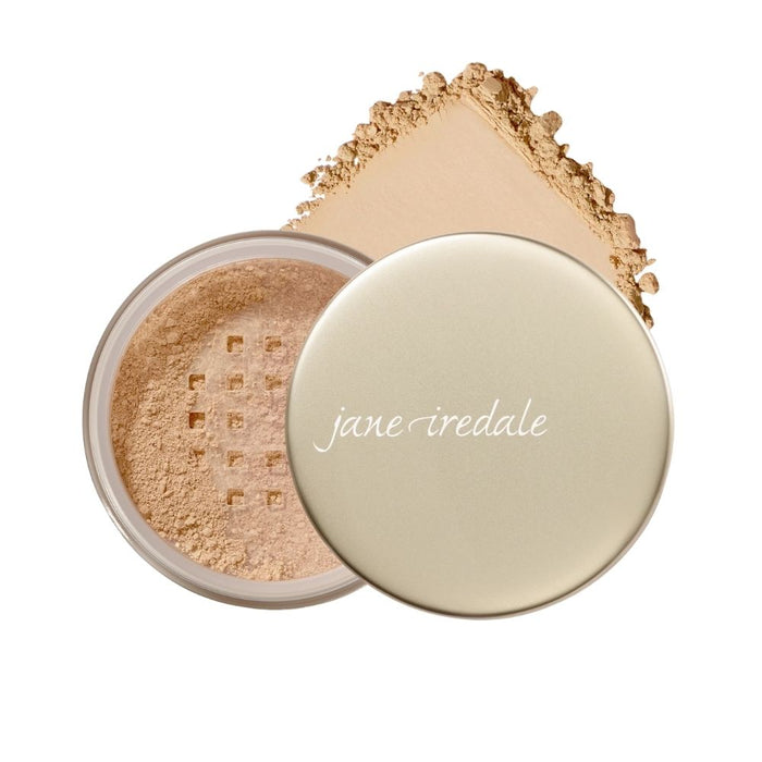 Jane Iredale Amazing Base Loose Mineral Powder Amber with swatch