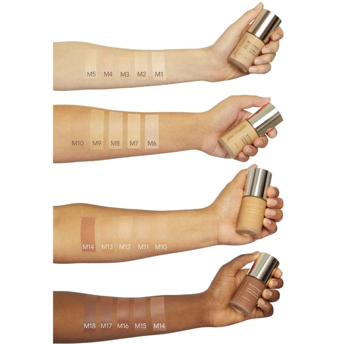 Jane Iredale Beyond Matte Liquid Foundation arm swatches