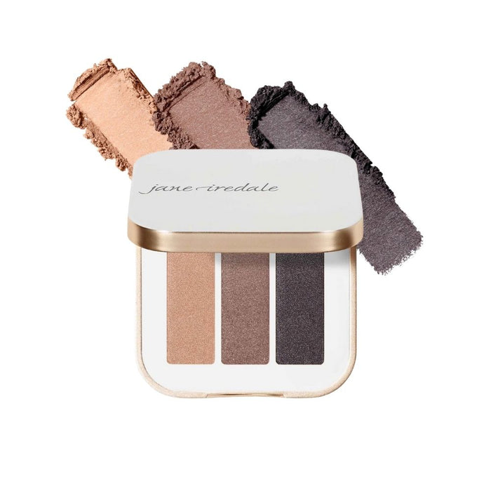 Jane Iredale PurePressed Eye Shadow Triple Brown Sugar with swatches