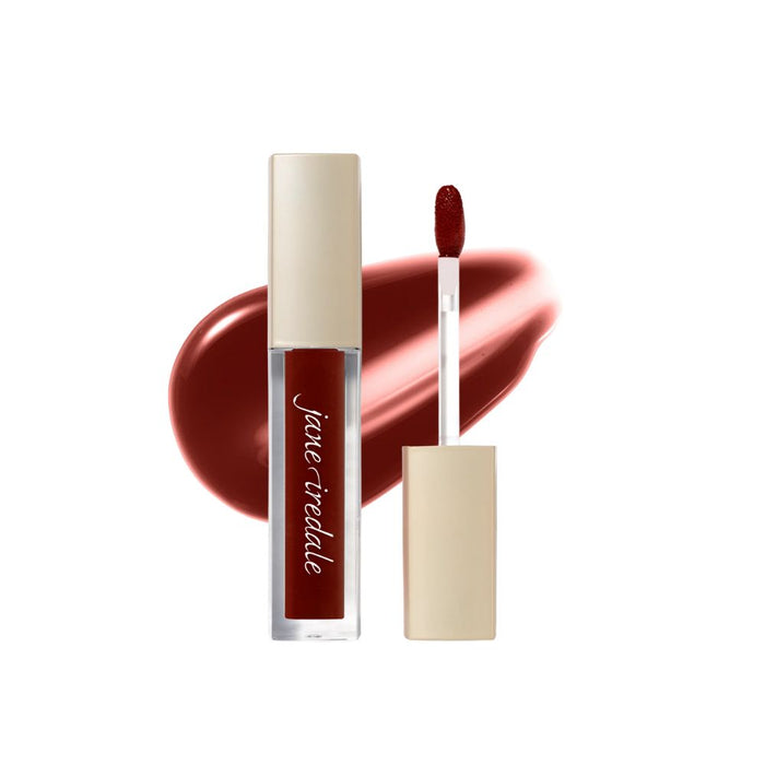 Jane Iredale ColorLuxe High Impact Lip Glaze Cherry Noir with swatch