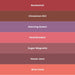 Jane Iredale ColorLuxe Liquid Blush Shade chart with names.
