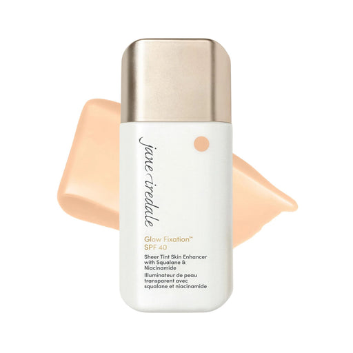 Jane Iredale Glow Fixation SPF40 Sheer Tint Fair-Light with swatch