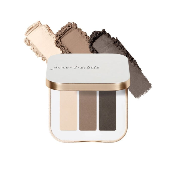 Jane Iredale PurePressed Eye Shadow Triple Riverstone with swatches