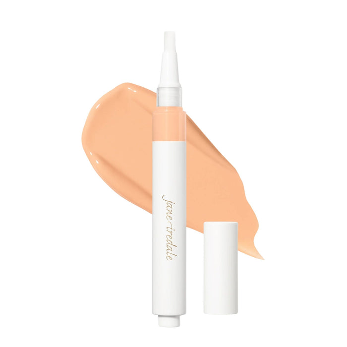 Jane Iredale Skintuition Brightening Under Eye Concealer with Active Peptide Complex Light Medium 4 with swatch behind