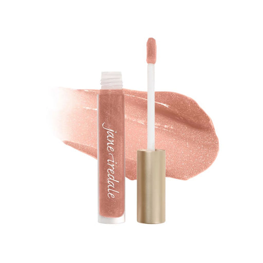 Jane Iredale HydroPure Hyaluronic Acid Lip Gloss Summer Peach with swatch