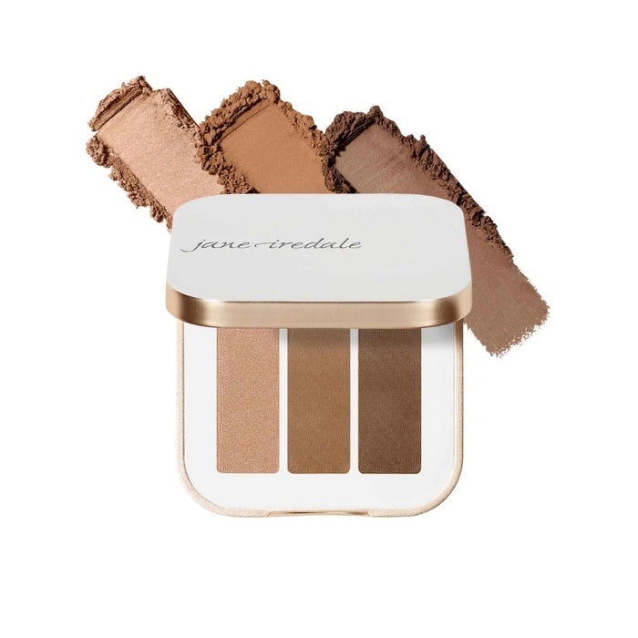Jane Iredale PurePressed Eye Shadow Triple Triple Cognac with swatches