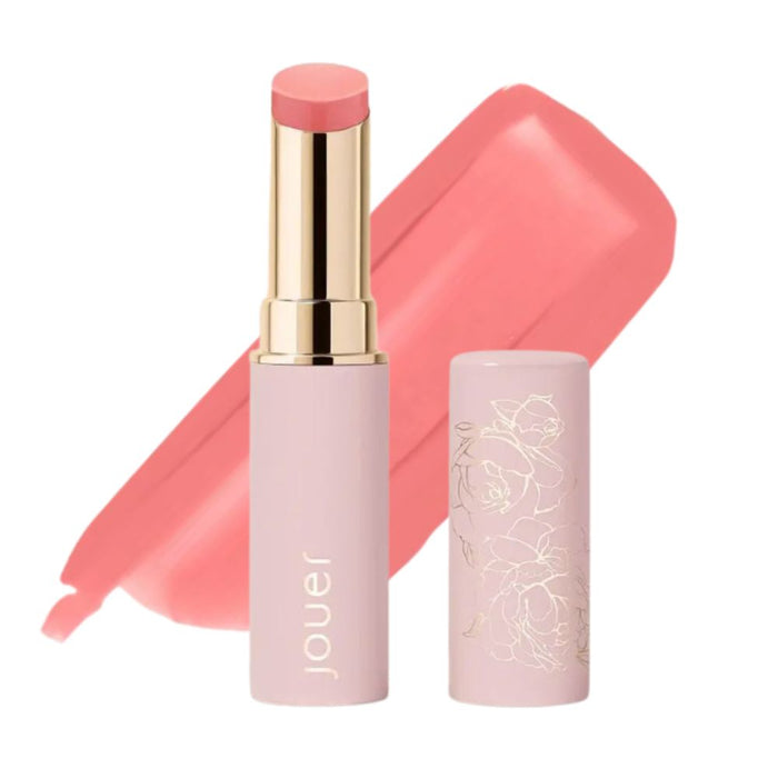 Jouer Essential Lip Enhancer Shine Balm Peony with swatch