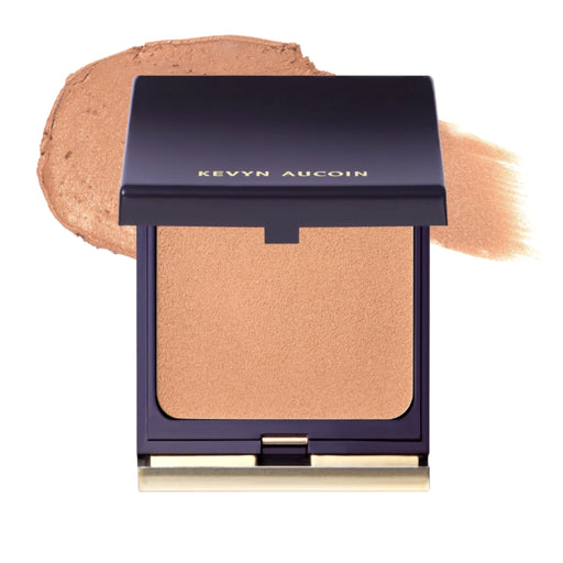 Kevyn Aucoin Sensual Skin Bronzer open compact Dawn with swatch behind