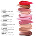 Kevyn Aucoin Celestial Lip Gloss swatches with color names and descriptions text