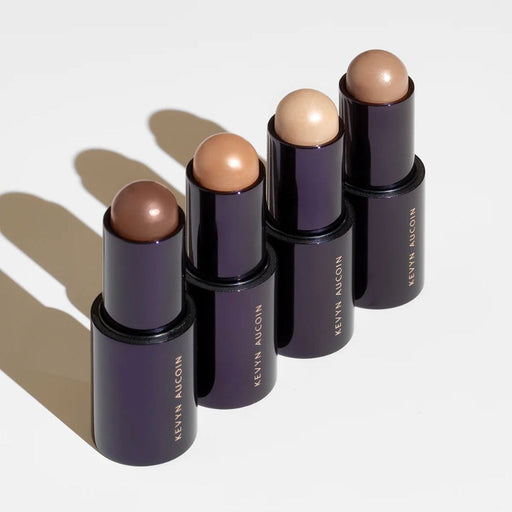 Kevyn Aucoin all 4 Contour sticks next to each other with white background
