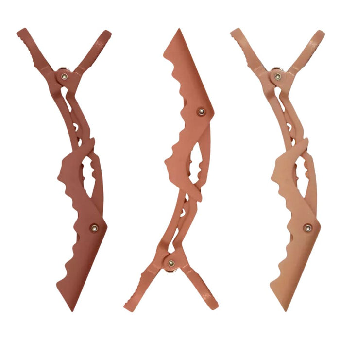 Kitsch Croc Clip 3 piece Multi Color, individuals solid