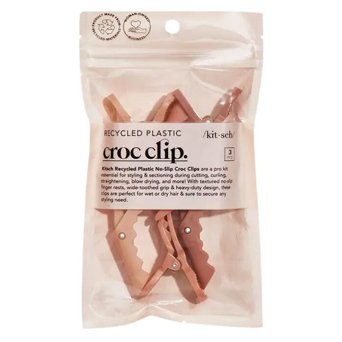 Kitsch Croc Clip 3 piece Multi Color in pack