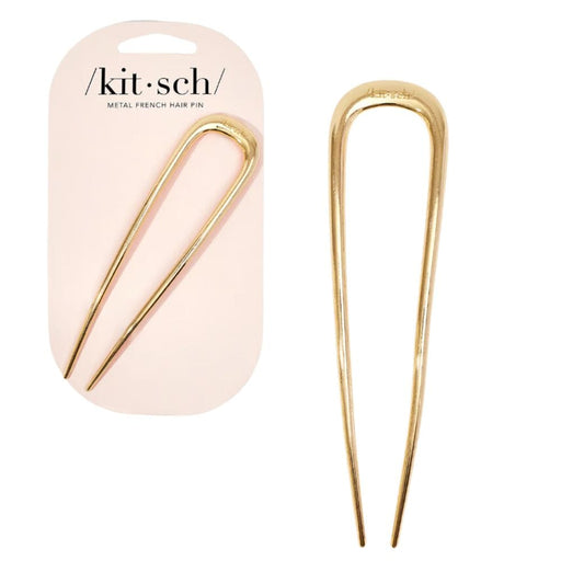 Kitsch French Hair Pin - Gold on and off packaging