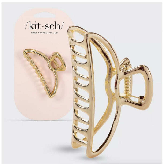 Kitsch Metal Claw Clip gold 1 piece two angels