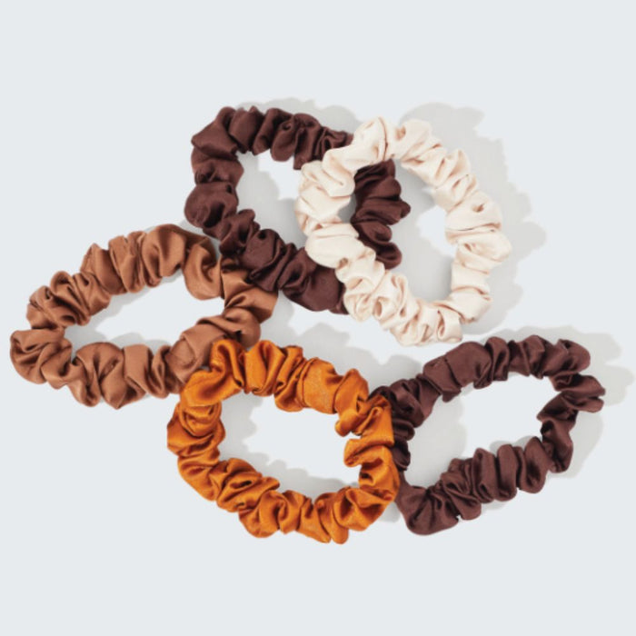 Kitsch Satin Petite Scrunchies 5pc Set-Sedona spread out