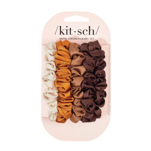 Kitsch Satin Petite Scrunchies 5pc Set-Sedona