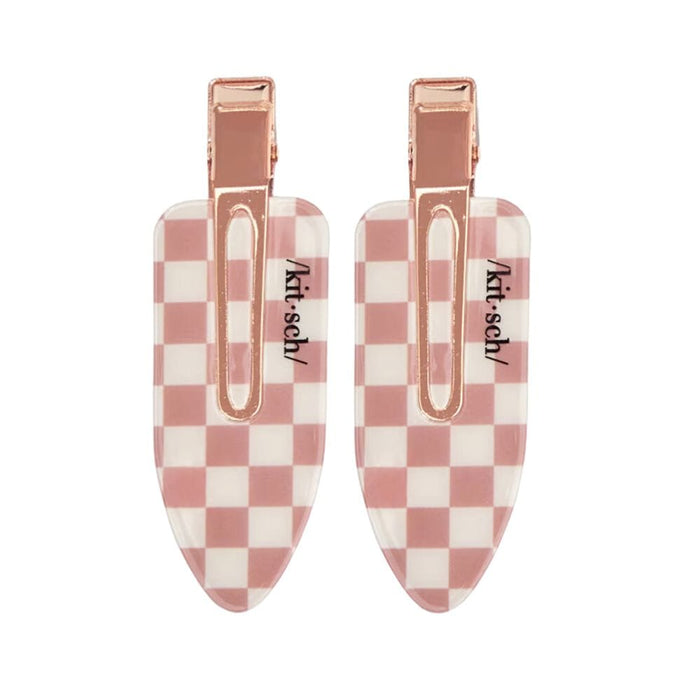 Kitsch XL Creaseless Clips two pack terracotta checker pattern 