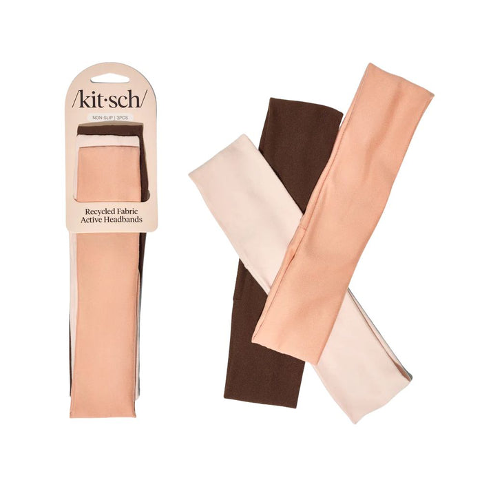 Kitsch Active Headband 3 Count Rosewood