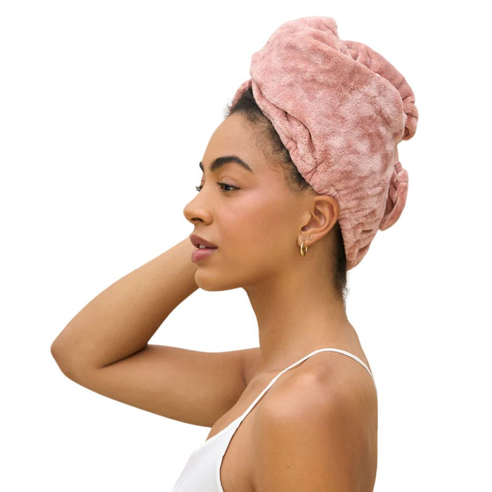 Kitsch Plush Microfiber Hair Towel Turban Terracotta model