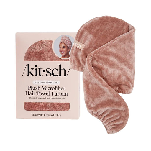 Kitsch Plush Microfiber Hair Towel Turban Terracotta