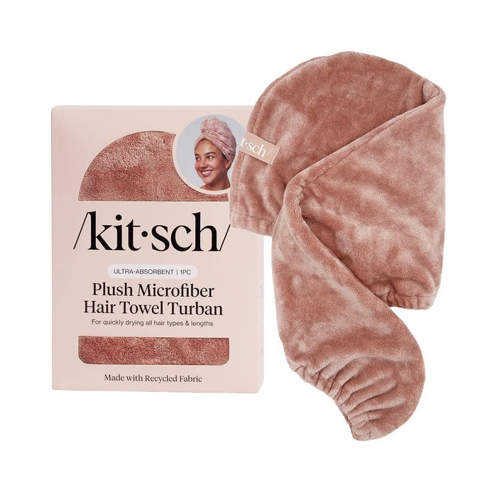 Kitsch Plush Microfiber Hair Towel Turban Terracotta