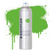 Kryolan Color Spray D33 UV-Dayglow Green 5oz canister with swatch behind
