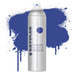 Kryolan Color Spray D43 Marine Blue 5oz canister with swatch behind