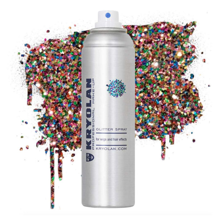 Kryolan Glitter Spray 5oz canister Multi Color with swatch