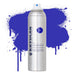 Kryolan UV Color Spray 5oz canister UV Blue with swatch behind