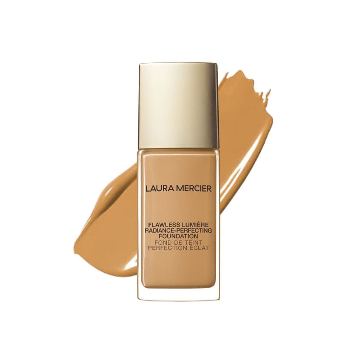 Laura Mercier Flawless Lumière Foundation 4W2 Chai with swatch