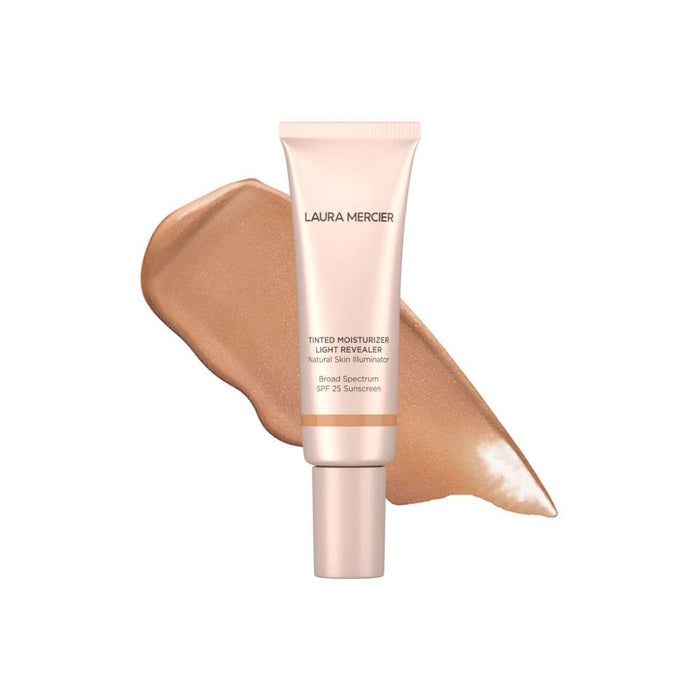 Laura Mercier Tinted Moisturizer Light Revealer Natural Skin Illuminator SPF 25 4C1 Almond with swatch