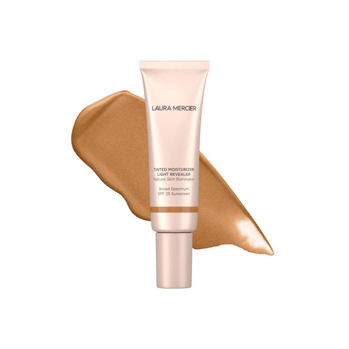 Laura Mercier Tinted Moisturizer Light Revealer Natural Skin Illuminator SPF 25 5W1 Tan with swatch