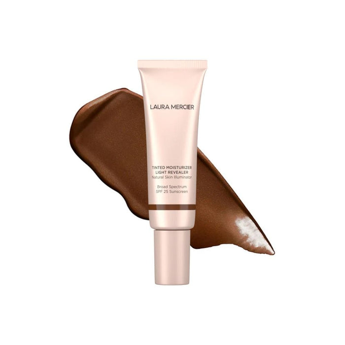Laura Mercier Tinted Moisturizer Light Revealer Natural Skin Illuminator SPF 25 6C1 Cacao with swatch