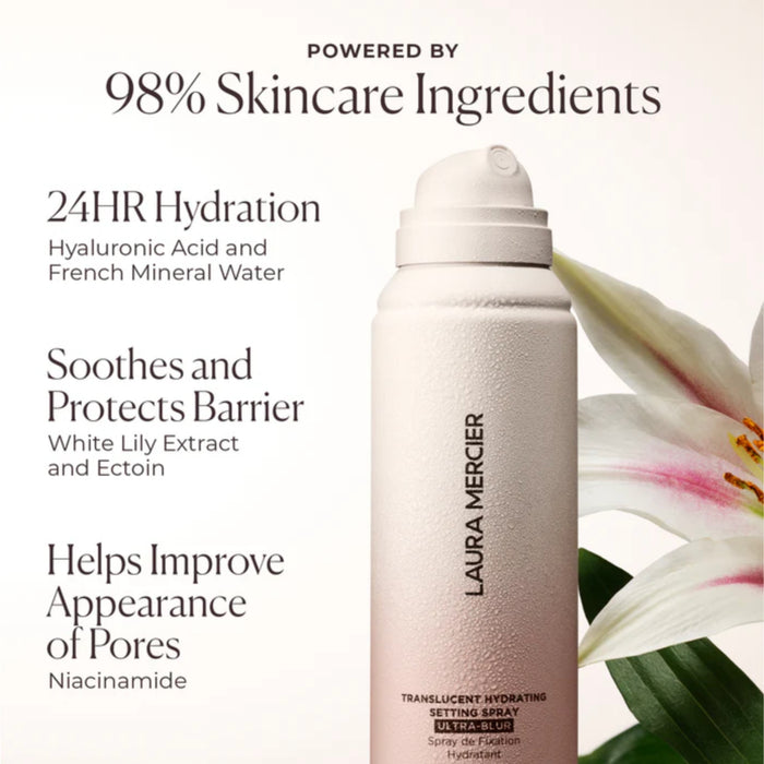 Laura Mercier Translucent Hydrating Setting Spray Ultra-Blur Key Ingredients