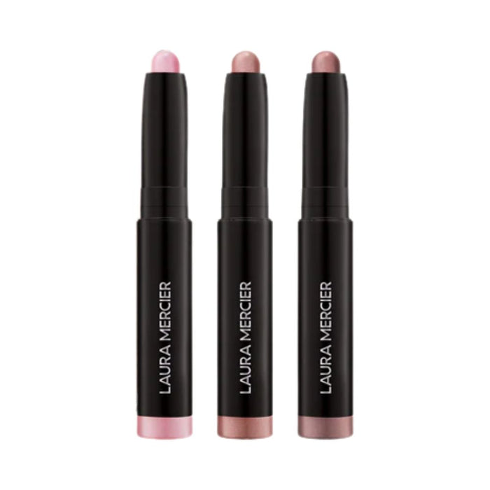 Laura Mercier Crème de la Crème Mini Caviar Stick Trio lined up