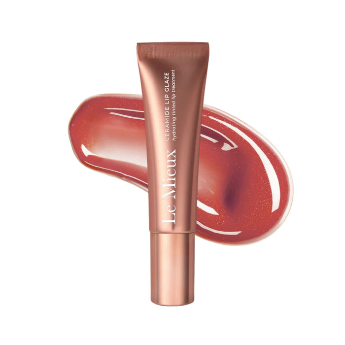 Le Mieux Ceramide Lip Glaze Persimmon with swatch