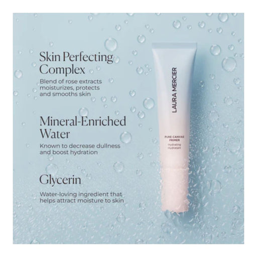 Laura Mercier hydrating Primer key ingredients text information.