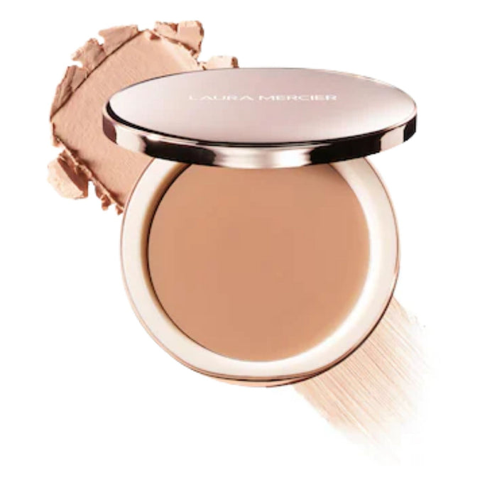 Laura Mercier Tinted Blur Balm Skin Tint 02 with swatch behind open compact