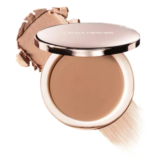 Laura Mercier Tinted Blur Balm Skin Tint 03 with swatch behind open compact