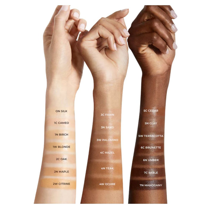 Laura Mercier Tinted Moisturizer Natural Dewy arm swatches light-medium-dark