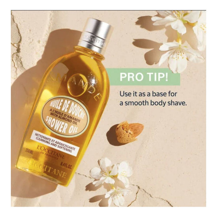 L'Occitane Almond Shower Oil Pro Tip stylized