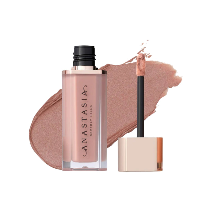 Anastasia Beverly Hills Lip Velvet Pink Sand with swatch behind