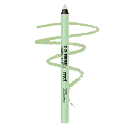 Melt Cosmetics Slick Waterline Pencil Garden Sculpture with swatch behind