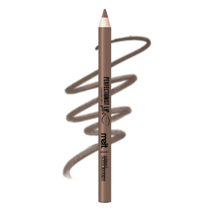 Melt Cosmetics Perfectionist Lip Pencil I'm Not Complete with swatch behind